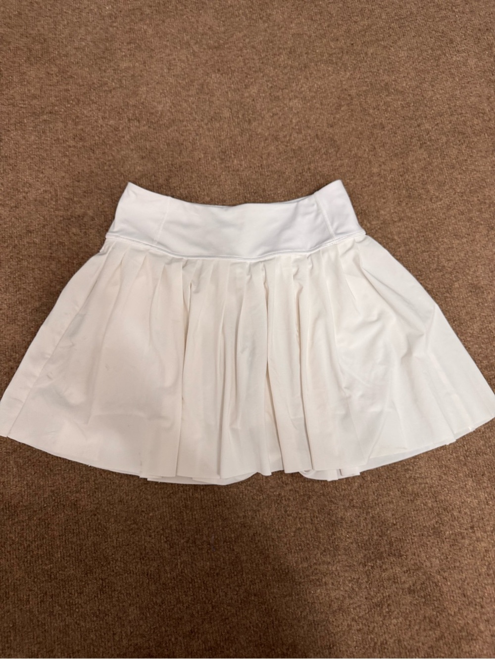 Athleta White Pleated Skater Skirt